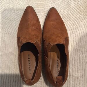 Lucky Brand Tan Leather Slip-On Shoes